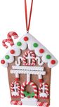 Kalėdinė pakabinama dekoracija GINGERBREAD HOUSE, įv. rūšys, 9,5 cm