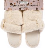 Šlepetės POSH+POP FUR BEIGE, vienas dydis