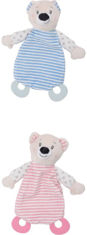 Kūdikio žaislas meškutis su kramtuku BABY PLAY BLANKET BEAR įv.rūšys