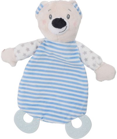 Kūdikio žaislas meškutis su kramtuku BABY PLAY BLANKET BEAR įv.rūšys