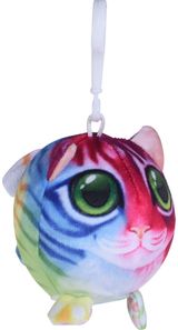Minkštas žaislas SQUEEZY FABRIC 7 cm. su pakabuku įv. rūšys