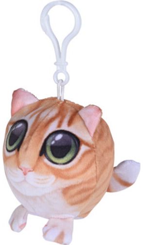 Minkštas žaislas SQUEEZY FABRIC 7 cm. su pakabuku įv. rūšys