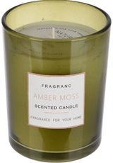 Kvepianti žvakė AMBER MOSS stiklainėlyje, 12 cm