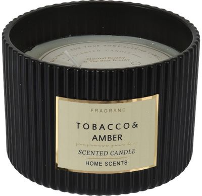 Žvakė stiklainėlyje TOBACCO/WOODEN, 8 cm