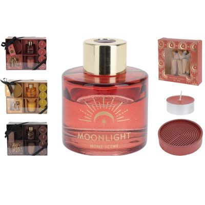 Dovanų rinkinys namams AROMA DI ROGITO (namų kvapas+žvakė+žvakutės+smilkalai+smi lkalinė)