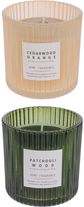 Žvakė stiklainyje CEDAR/SANDAL/PATCHOULI, 9 cm