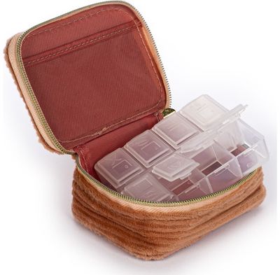 Vaistų dėžutė POSH+POP BROWN FUR