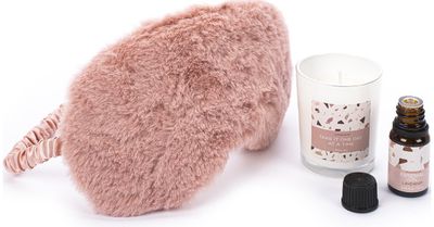 Dovanų rinkinys POSH+POP RELAX (akių raištis+eterinis aliejus+žvakė)