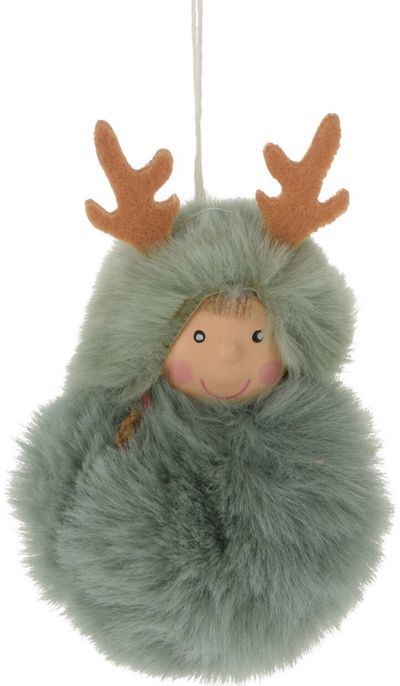 Eglutės dekoracija GIRL DEER HANGING, 12cm