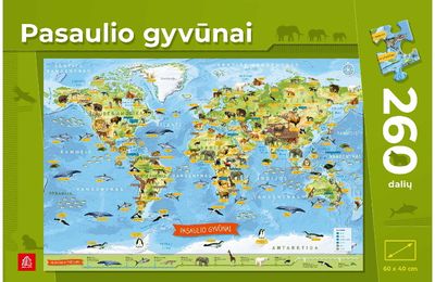 Dėlionė PASAULIO GYVŪNAI 260 det.