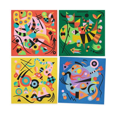 Kūrybinis rinkinys DJECO Inspired by Abstract, spalvinimas smėliu