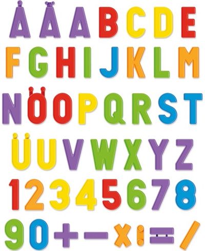 Magnetinė ir piešimo lenta QUERCHETTI su skaičias ir raidėmis