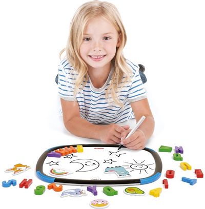 Magnetinė ir piešimo lenta QUERCHETTI su skaičias ir raidėmis