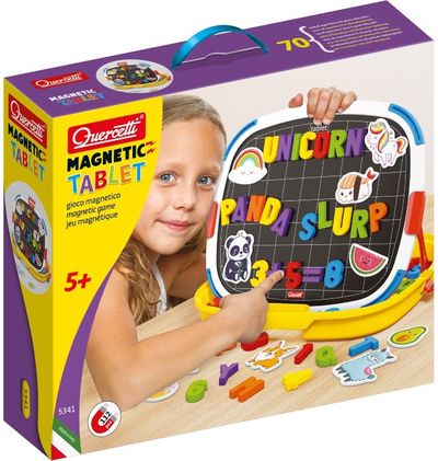 Magnetinė ir piešimo lenta QUERCHETTI su skaičias ir raidėmis