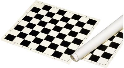 Suvyniojama PVC šachmatų lenta PHILOS 50 mm, juoda