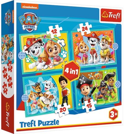 Dėlionių rinkinys TREFL 35+45+54+70 ŠUNIUKAI PATRULIAI / PAW PATROL