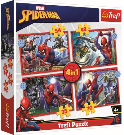 Dėlionių rinkinys TREFL 35+45+54+70 ŽMOGUS VORAS