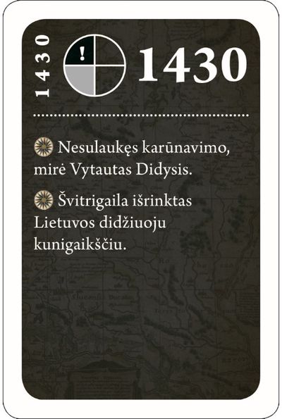 Stalo žaidimas LIETUVOS ISTORIJA. DATOS