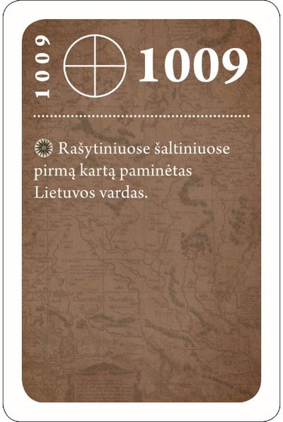 Stalo žaidimas LIETUVOS ISTORIJA. DATOS