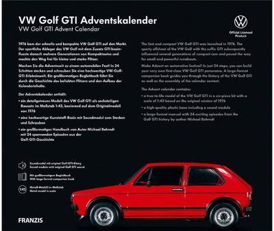 Advento kalendorius FRANZIS VW Golf GTI raudonas