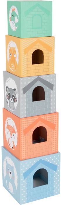 Kubelių bokštas SMALL FOOT Stacking Tower Pastel