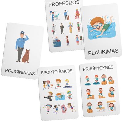 Lavinamųjų kortelių rinkinys ŽMONĖS IR JŲ VEIKLA