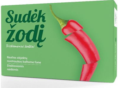 Lavinamųjų kortelių rinkinys SUDĖK ŽODĮ. TRISKIEMENIAI ŽODŽIAI