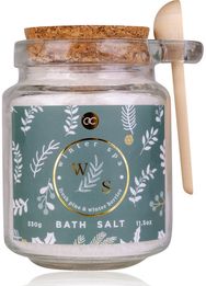 Vonios druska WINTER SPA stiklainėlyje su mediniu šaukšteliu, 330 g