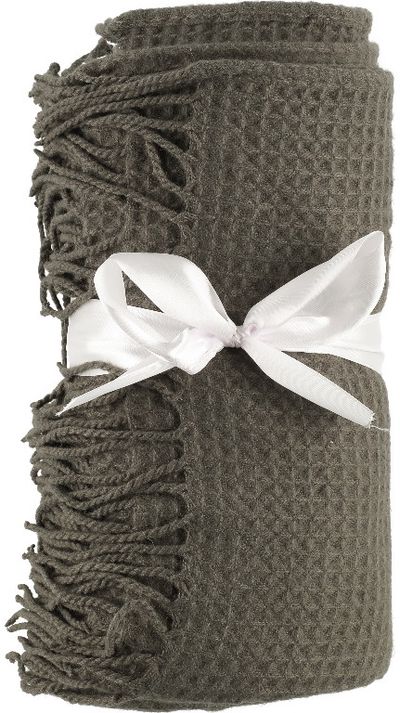 Pledas WAFFLE DARK GREY, 127x152 cm