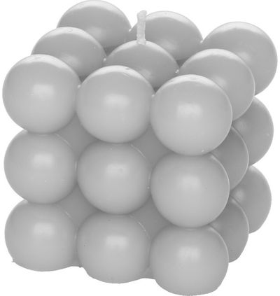 Žvakė CUBE GREY, 6 cm