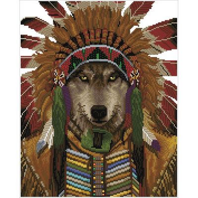 Deimantinė mozaika WOLF SPIRIT CHEF 50x40