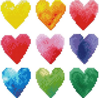 Deimantinė mozaika LOVE RAINBOW 23 x 23