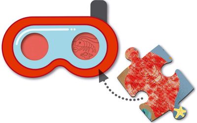 Dėlionė APLI SECRET BEACH su stebuklingais akiniais 60 det.