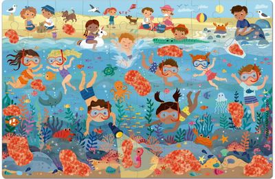 Dėlionė APLI SECRET BEACH su stebuklingais akiniais 60 det.