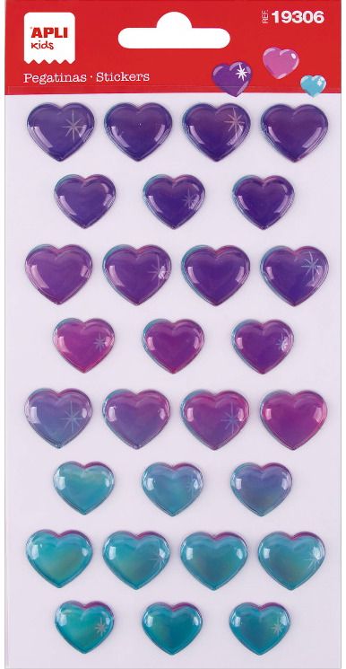 Lipdukai APLI LITMUS širdelės 1 lapas, 28 vnt.