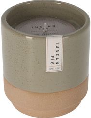 Žvakė keramikiniame indelyje PATCHOULI/POMEGRANATE/TUSCAN/CEDARWOOD, 9 cm