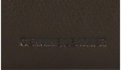 Kortelių-monetų piniginė BADGE, natūrali oda, Brown