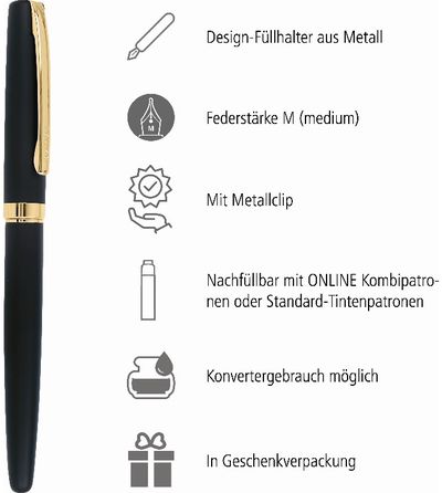 Plunksnakotis ELEGANZA CLASSIC dėžutėje, M, Black