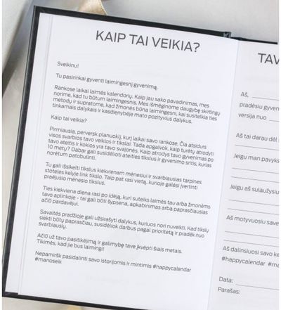 Laimės kalendorius darbo knyga 2023 FUTURE SELF