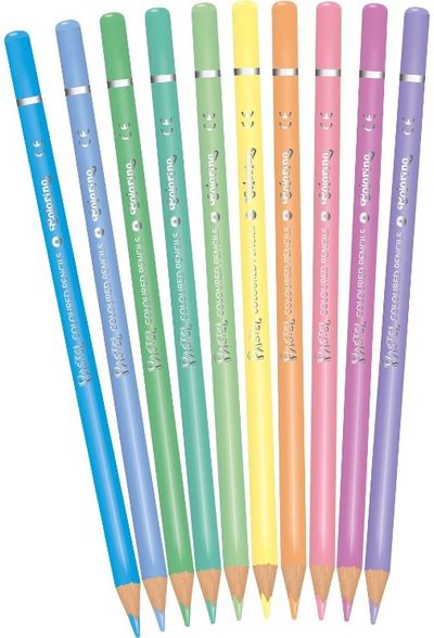 Spalvoti pieštukai COLORINO PASTEL, 10 spalvų
