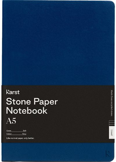 Užrašinė Soft Karst NAVY, A5, akmens popierius, 144 psl.