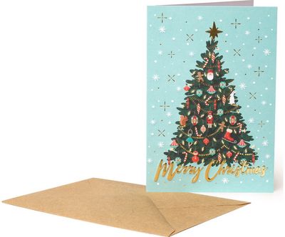 Atvirukas XMAS TREE, 11x17 cm