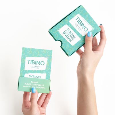 Nutrinamų kortelių rinkinys TIBINO Sveikas gyvenimo būdas