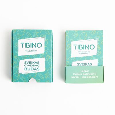 Nutrinamų kortelių rinkinys TIBINO Sveikas gyvenimo būdas