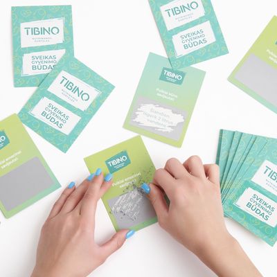 Nutrinamų kortelių rinkinys TIBINO Sveikas gyvenimo būdas