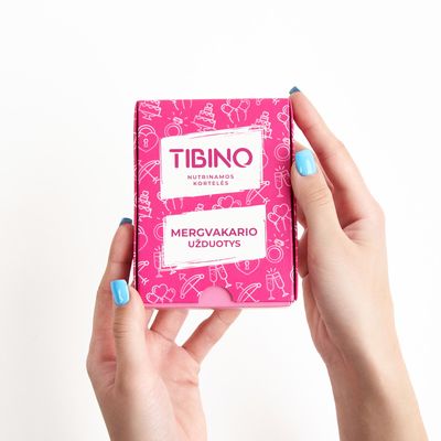 Nutrinamų kortelių rinkinys TIBINO Mergvakario užduotys