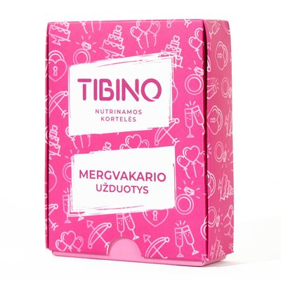Nutrinamų kortelių rinkinys TIBINO Mergvakario užduotys