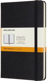 Užrašinė Moleskine HARD CLASSIC, 11,5x18 cm, 208 psl., linijomis, Black
