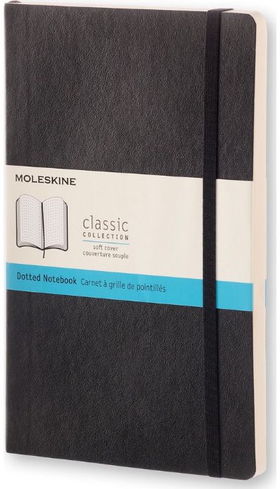 Užrašinė Moleskine SOFT CLASSIC, 13x21 cm, 192 psl., taškeliais, Black
