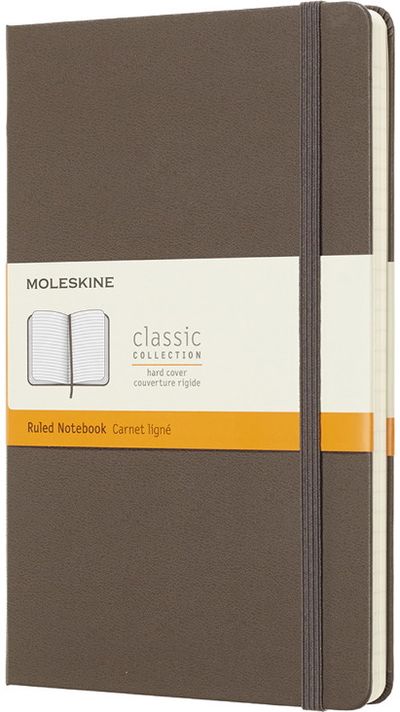 Užrašinė Moleskine HARD CLASSIC, 13x21 cm, 240 psl., linijomis, Brown